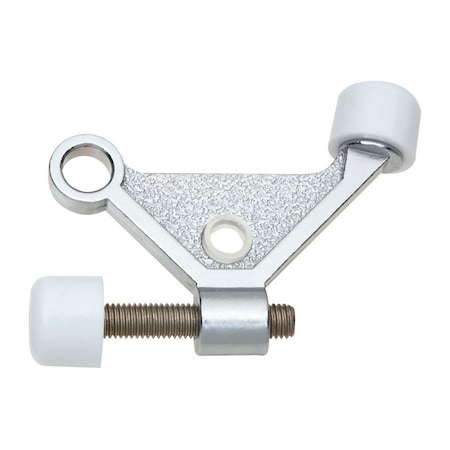National Hardware National Hardware Zinc w/Rubber Tip Satin Chrome Hinge Pin Door Stop Mounts to door hinge N274-084